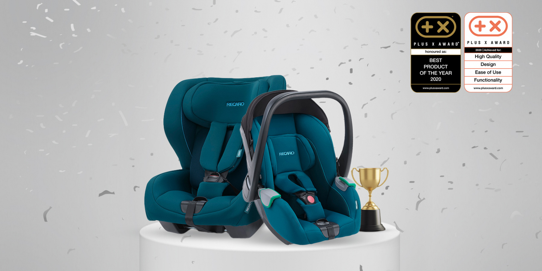 teal car seat and stroller